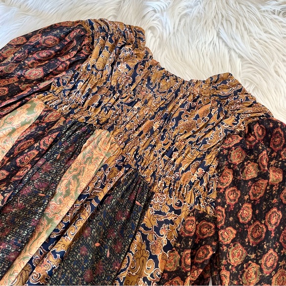 Free People Merrie Mix Print Tunic S+ Sandals - Picture 8 of 14